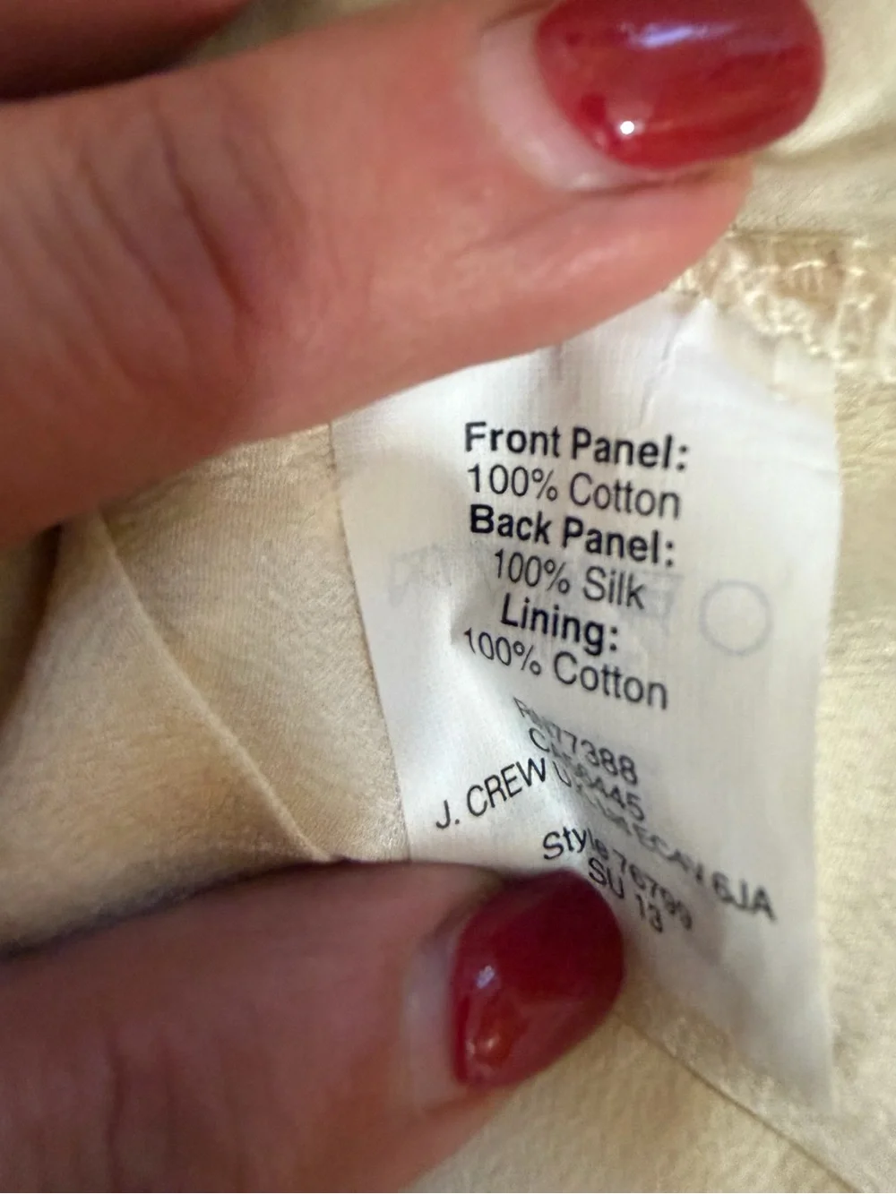 J.Crew Collection Pinwheel Eyelet Top S Ivory Cotton Silk Puff Sleeve Fall